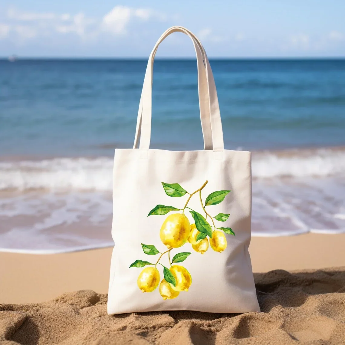 

Yellow Lemon Tote Bag,Lemons Canvas Totebag,Lemon Branch,Lemon Beach Gift,Lemon Summer Tote,Lemon Lady Women Christmas Gift