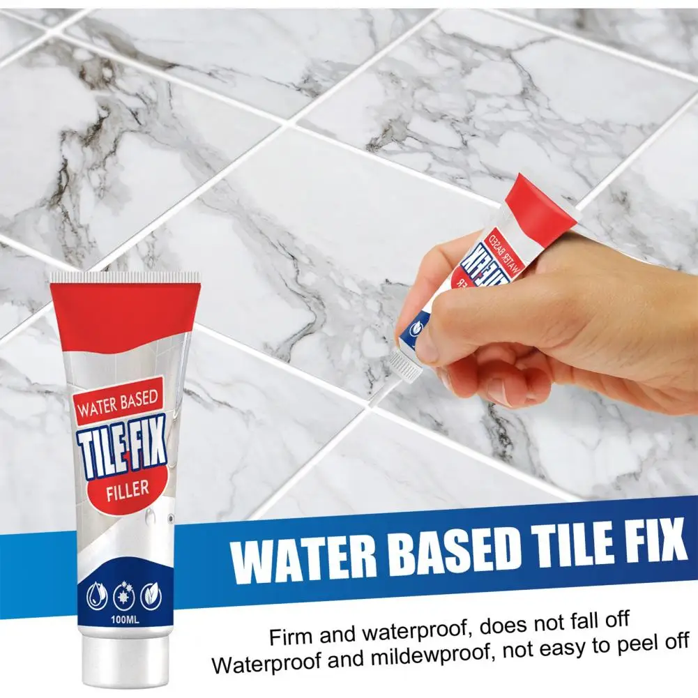 Tile Repair Glue 100ml Excellent Scentless Practical  Water-based Ceramic Tile Grouting Repair Agent for Home