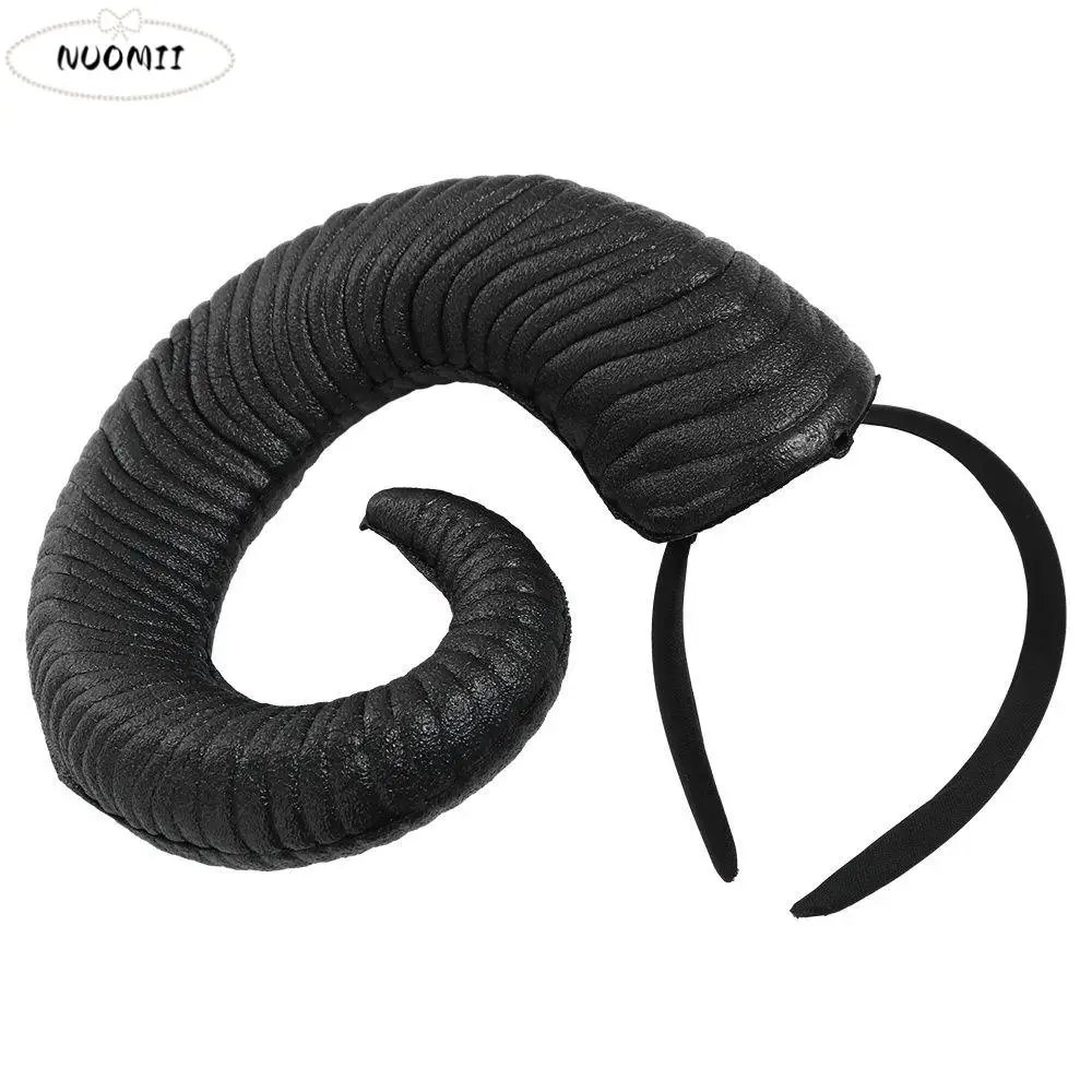 

Повязка на голову из искусственной кожи на Хэллоуин с рогами демона, головной убор, реквизит для выступления на сцене, повязка для волос с рогом дьявола, головной убор, повязка на голову для косплея, реквизит для фотосессии