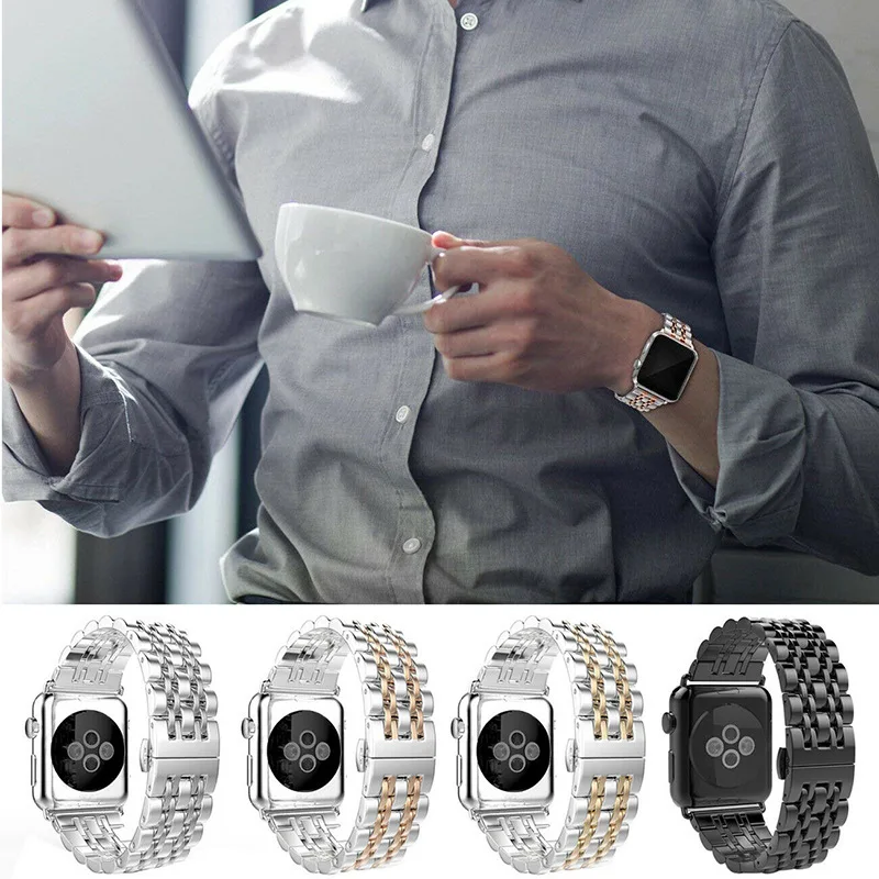 41mm 45mm band for Apple Watch 8 7 6 5 4 44mm 40mm Replacement Stainless Steel bracelet iwatch Series Ultra 49mm 38mm 42mm strap image 4