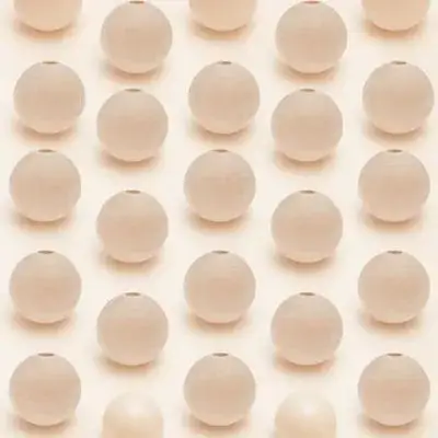 

50pcs Log Color Wooden Beads 22mm Unfinished Round Spacer DIY Bracelets Necklaces Home Decor Craft Sewing Accessories Wood Loose