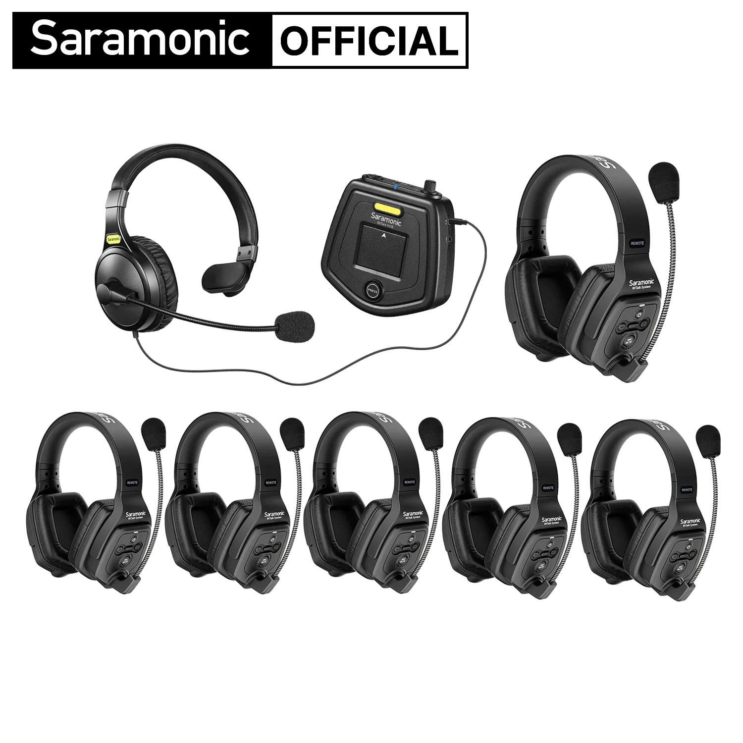 Saramonic Witalk WT7D Full Duplex Communication Wireless Headset System Marine Boat Duplex Intercom Headsets Coaches Microphone