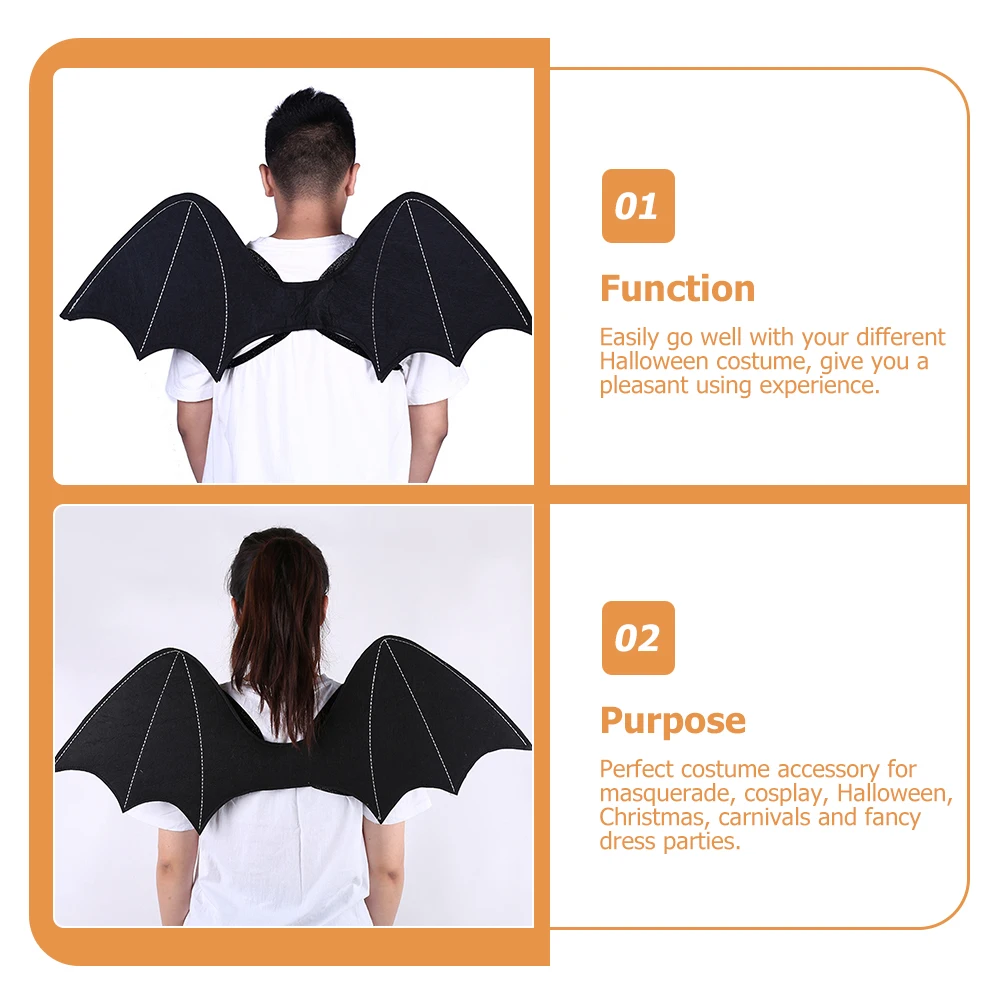 

1pc Halloween Party Cosplay Prop Costume Accessory Bat Decor Black Performance Party Favors Carnivals Fancy
