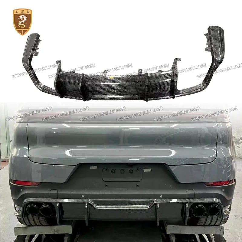 

For Porsche Cayenne 9Y0.2 2024 Year Upgrade FD Style Carbon Fiber Rear Bumper Diffuser Lip Protection Lip Bodykits