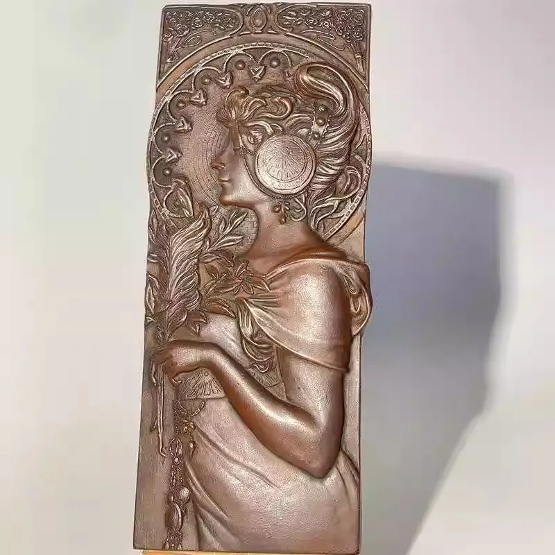 

European Decorative Ornament Synthetic Stone Crafts Desk Ornament Home Relief Study Room Statue Collectible Modern Art Sculpture