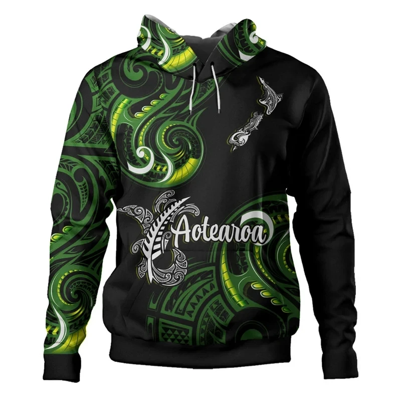 Fashion men's autumn sports shirt New Zealand Maori pattern 3D printed hoodie unisex street casual sports hoodie top  Z0063