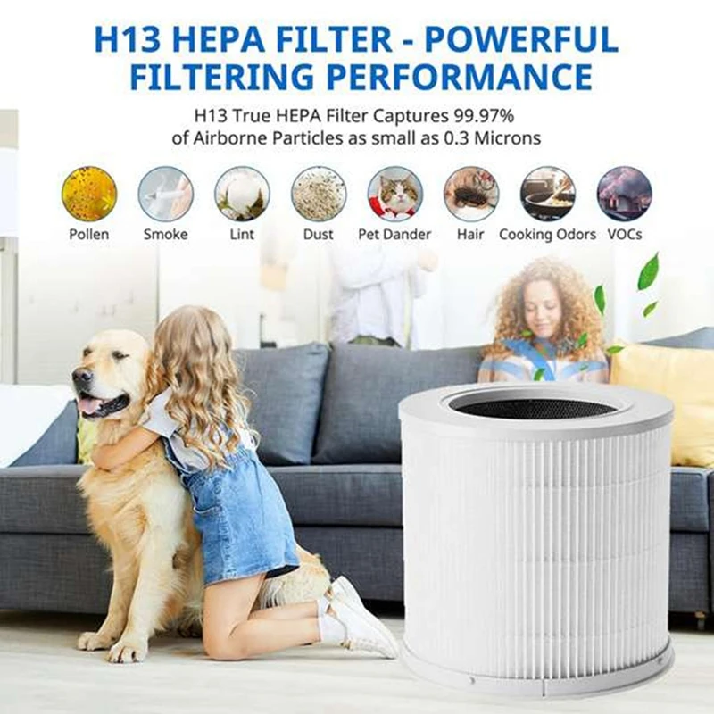 Air Purifier Replacement Filter For Xiaomi 4 Compact Smart Air Purifier H13 HEPA 3-Stage Filtration Activated Carbon