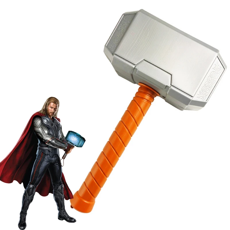 

Супергерой Тор, реквизит для косплея, молоток, оружие, пластиковая модель, вечеринка на Хэллоуин, платье для мальчиков и девочек, реквизит, украшение в виде молотка, подарок