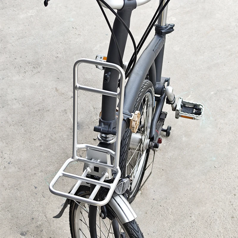 Frontträger aus Aluminiumlegierung für Brompton-Fahrradtasche, leichtes Regal, Gepäckträger – Detail 10