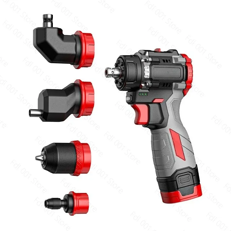 Multi-head Drill Lithium Battery Brushless Hand Drill Quick Change Chuck Electric Screwdriver Tool Multi-function