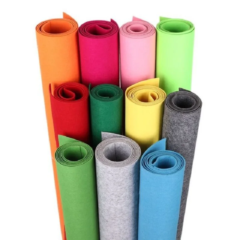 Soft Felt Fabric Non-woven Felt Fabric Sheet DIY Sewing Dolls Crafts Multiple Colors Available For CustomizationMaterial 1mm Thi