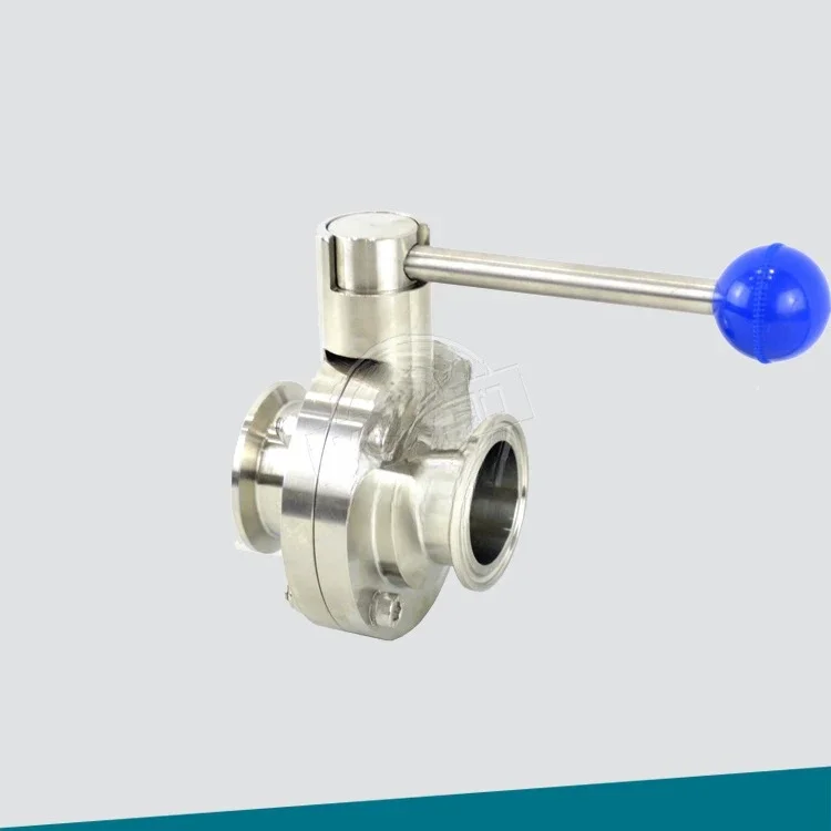 Focus on sanitary food and other industries stainless steel removable clamp butterfly valve WD81-10P- 38-50.5