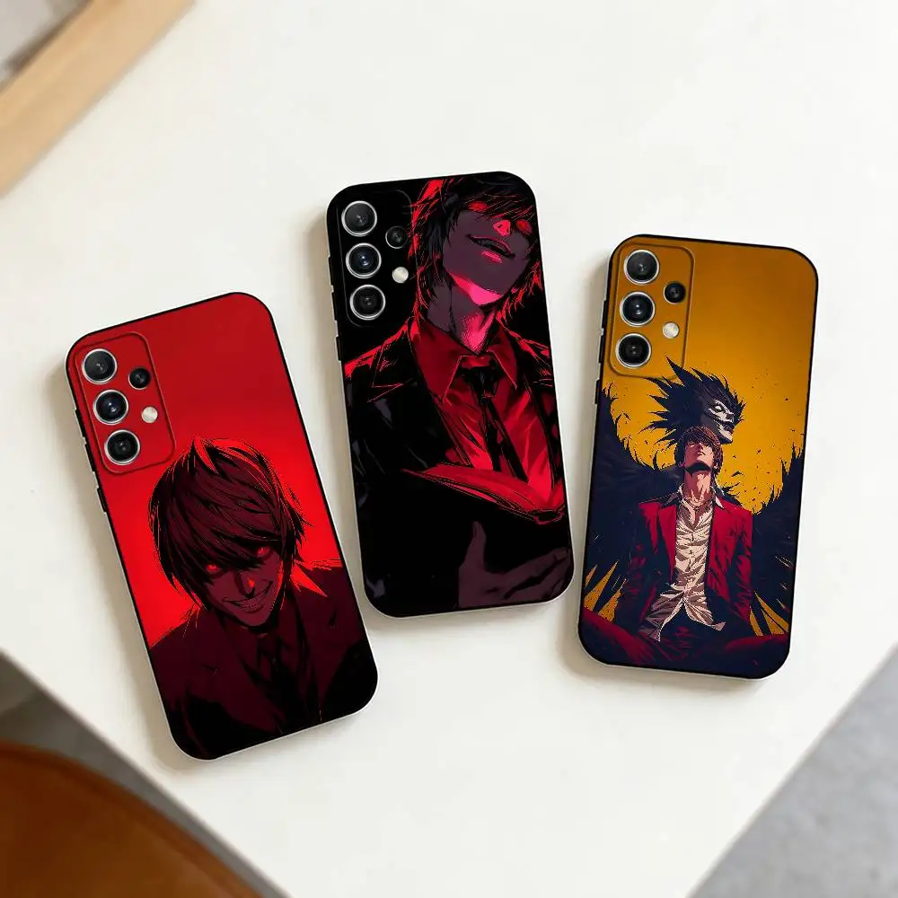 D-Death Note L-Light Yagami Phone Case For Samsung S25,S24,S21,S22,S23,S30,Ultra,S20,Plus,Fe,Note,10,9,5G Black Cover