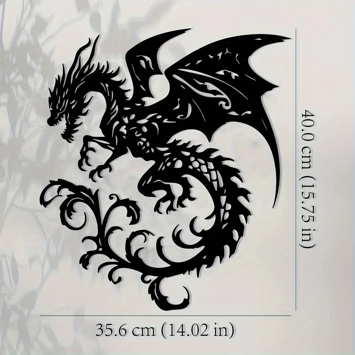 CIFBUY Iron Wall Art Dragon Metal Sculpture Rustproof Hanging Plaque Home Garden Decor Ornament Accent