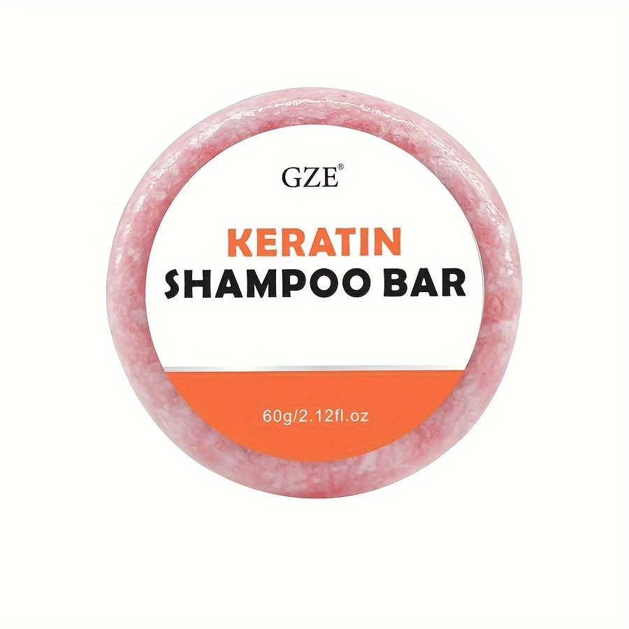 Keratin Shampoo Bar Soap - Salon Thickening for Dry, Damaged, Curly, Frizzy, Straight or Color Treated Hair - Anti Frizz Formula