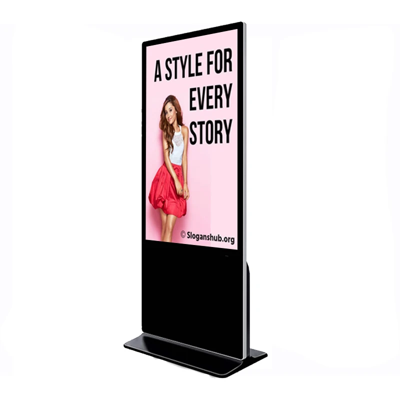 KINGONE Factory Price 43 55 inch LCD Signage Video Player Digital Kiosk Floor Stand Advertising Commercial Displays