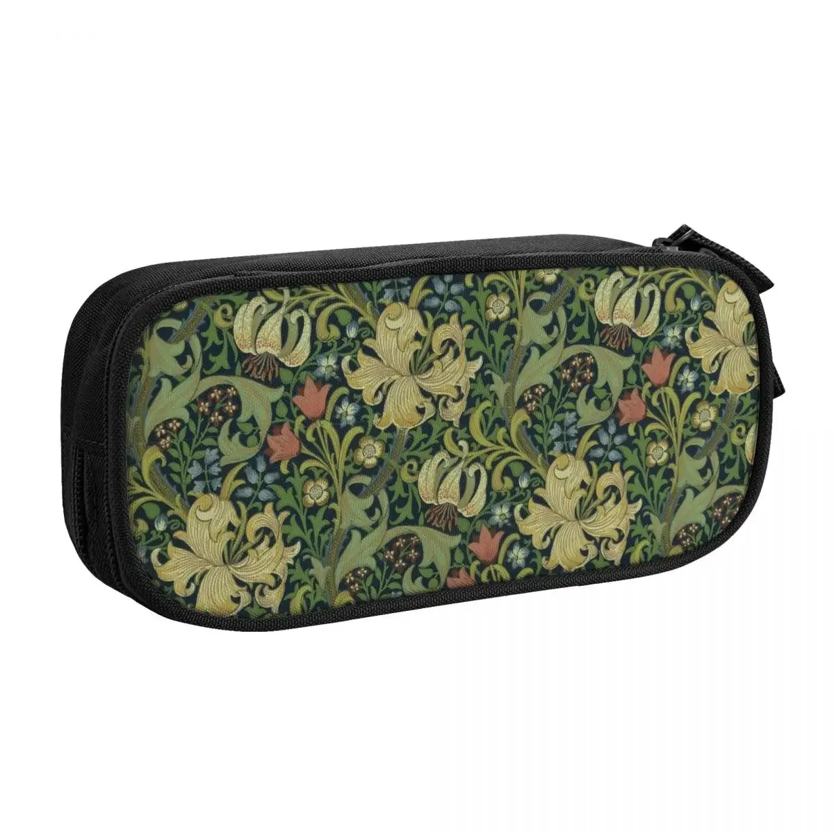 William Morris Company Pencil Case for Boy Girl Large Storage Floral Textile Pattern Pen Bag Box Stationery