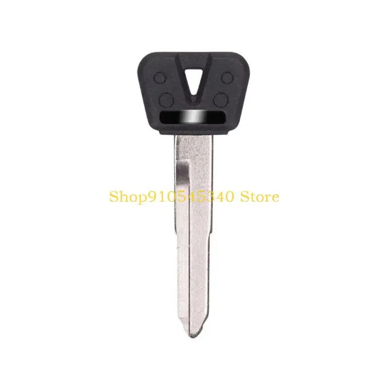 U2JA Motorcycle Backup Key Blank with Metal Blade, Black Molded Head, Blank Only Build for Cutting Service Needs at Home
