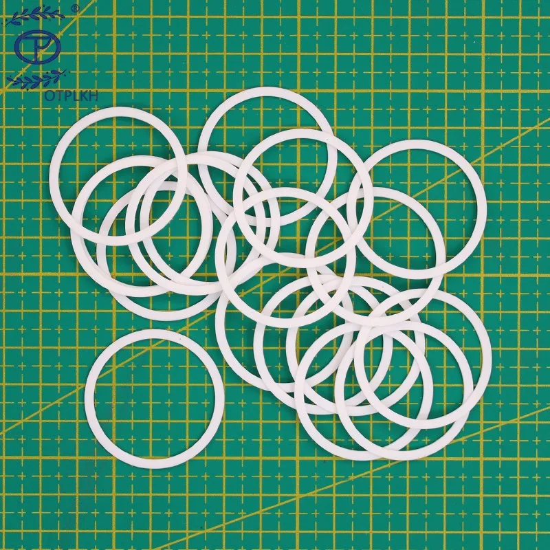 Juntas PTFE com fibra de vidro Liner, Polytetrafluoroethylene Spacer Pads, otp Seals, Shaped Part, peças não padronizadas, personalizado