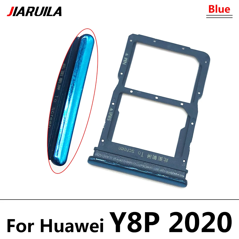 Sim Tray Holder For Huawei Y6 Y7P Y8P 2020 Y9 Prime 2019 SIM Card Tray Slot Holder Adapter Socket Smartphone Replacement Parts