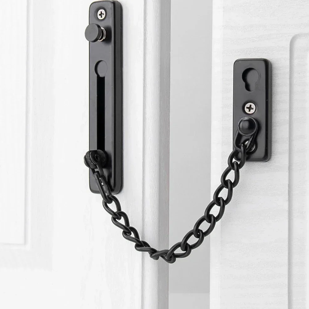 

Eeatop Door Chain Lock Stainless Steel Security Chain Guard Spring Anti Theft Press Heavy Duty Slide Catch Latch Screw Guard Acc
