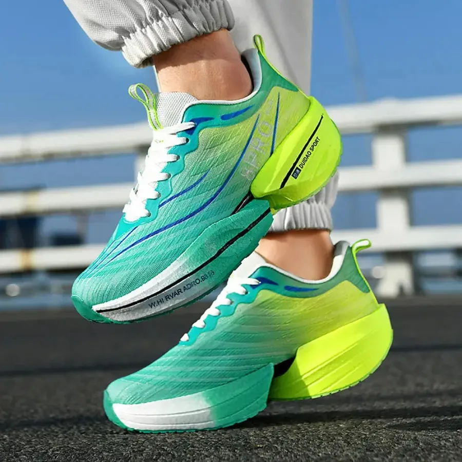 

Mesh Breathable Trail Runners Anti Slip Sneakers Gradient Color Combination Sport Running Cushion Shoes for Mens