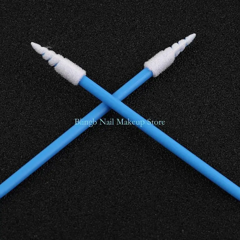 28TA حزمة من 100pcs مسحات معقمة غير رشيقة ألياف نصائح الألياف براعم القطن للتنظيف الدقيق في المختبر والإلكترونيات