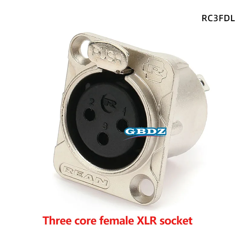 XLR 3-Pin Stecker & Buchse Einbau-Audioanschlüsse - Kupferkontakt Metallbuchse für Mikrofon/Professionelles Audio Schwarz/Silber – Detail 6