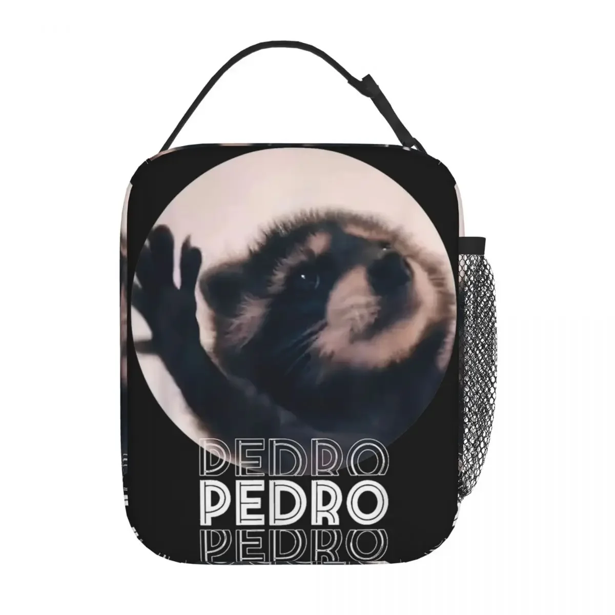 Pedro Pedro Racoon Funny Meme Insulated Lunch Bag For School Cute Animal Storage Food Boxes Portable Thermal Cooler Lunch Boxes