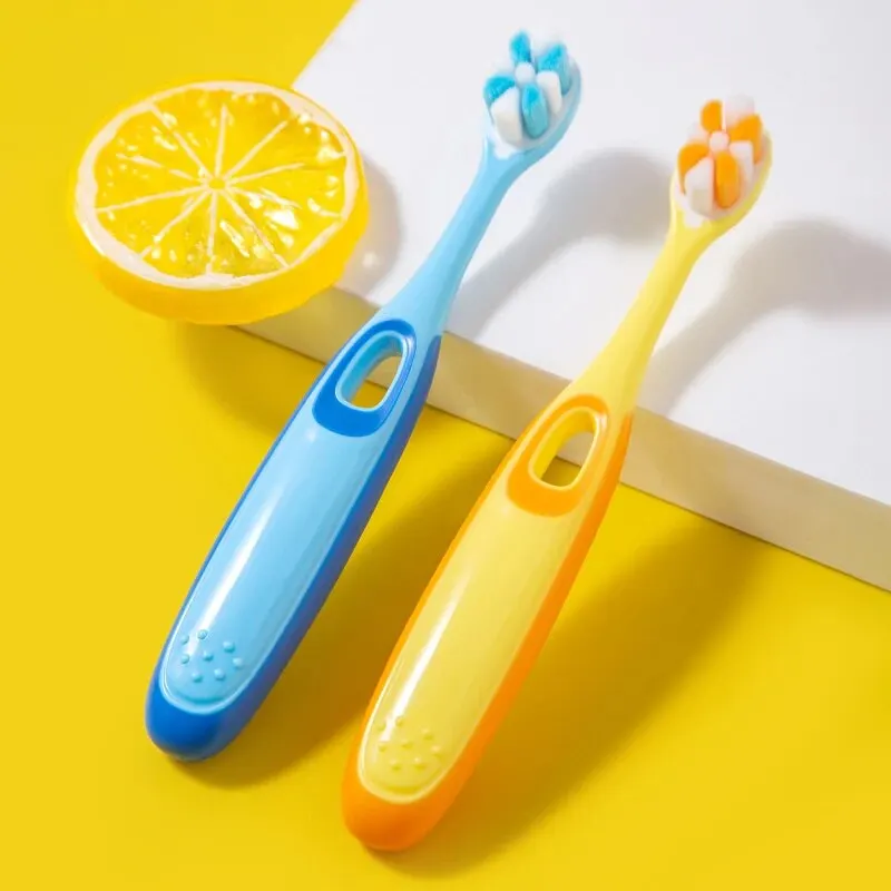 Jianpai Soft Bristled Toothbrush for Children Age 3 To12 Orange Gift Box Baby Oral Care High Quality Bright Colors 3 in a Box