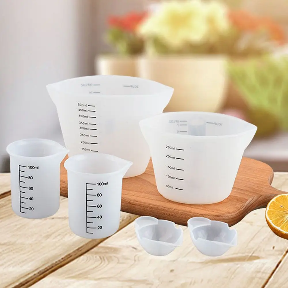 

6 Pcs Reusable Crafts Arts For Epoxy Resin Jewelry Making Casting Molds Pouring Cups Measuring Tools Baking Set Measuring Cup