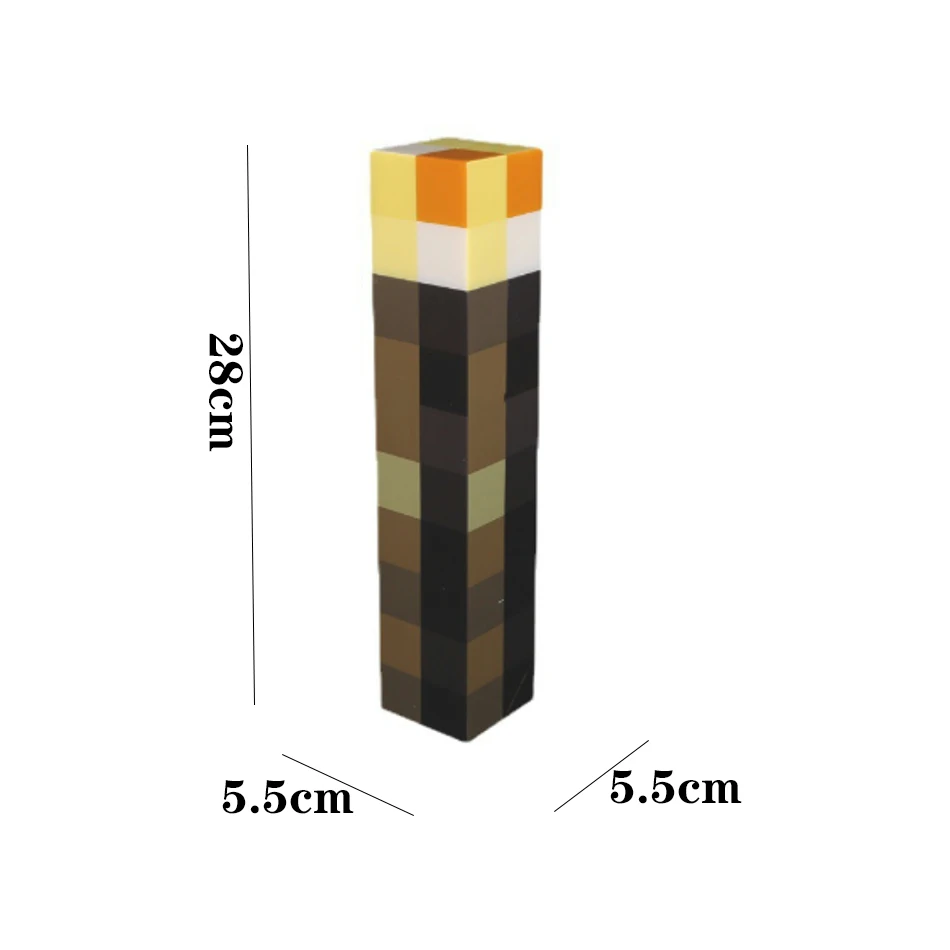 11Inch Brownstone Torch Torch Light LED Light USB Rechargeable Night Home Decor Table Lamp Kids Gift Bedside Lamp