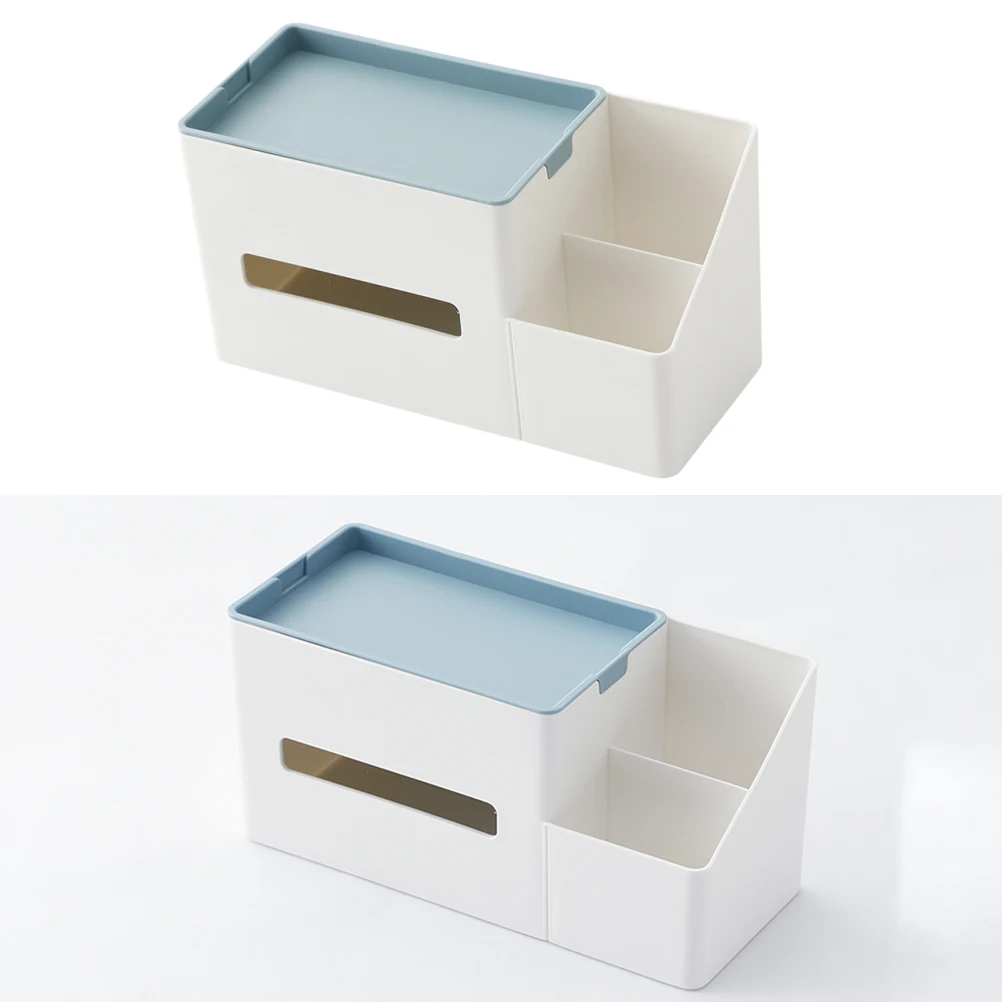 

Eco-Friendly Plastic Tissue Box Chic Home Organizer Multifunctional Desktop Storage Container For Living Room Kitchen Office