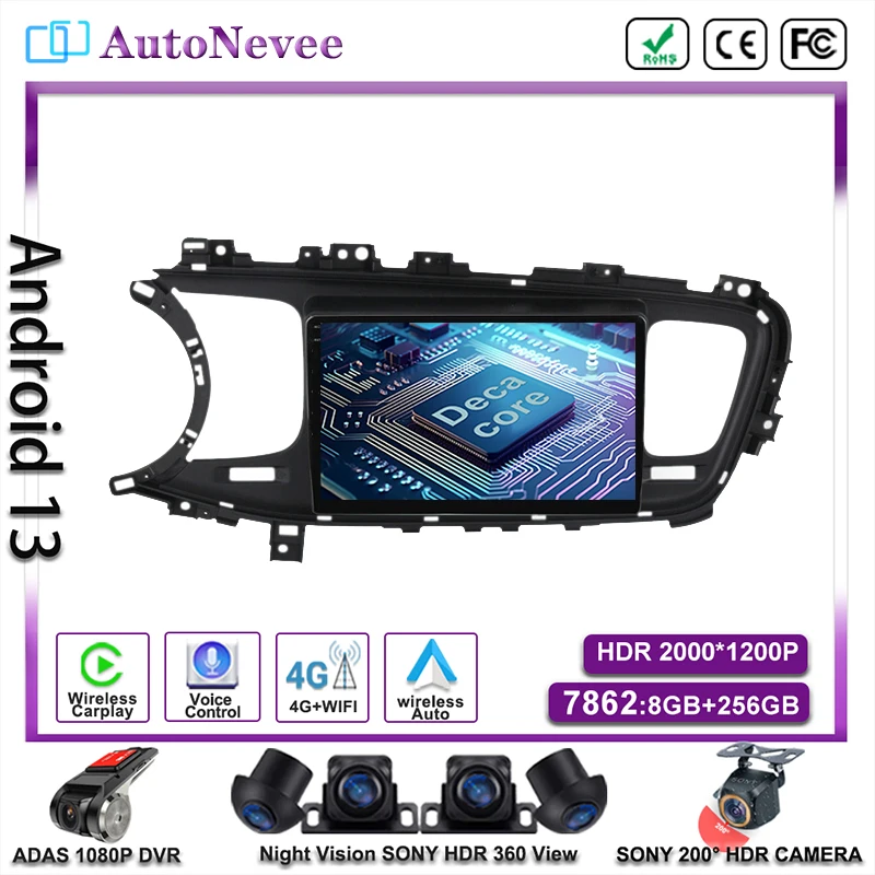 

Android 11 For Kia Optima 3 K5 TF 2010 - 2015 Autoradio Touchscreen Autoradio lettore Video multimediale navigazione Monitor GPS