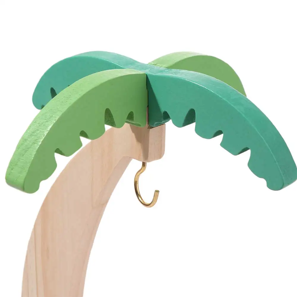 Keep Bananas Fresh Wooden Banana Rack Simulated Leaf Creative Fruit Display Hanger Space Saving with Hook Hanging Kitchen Rack