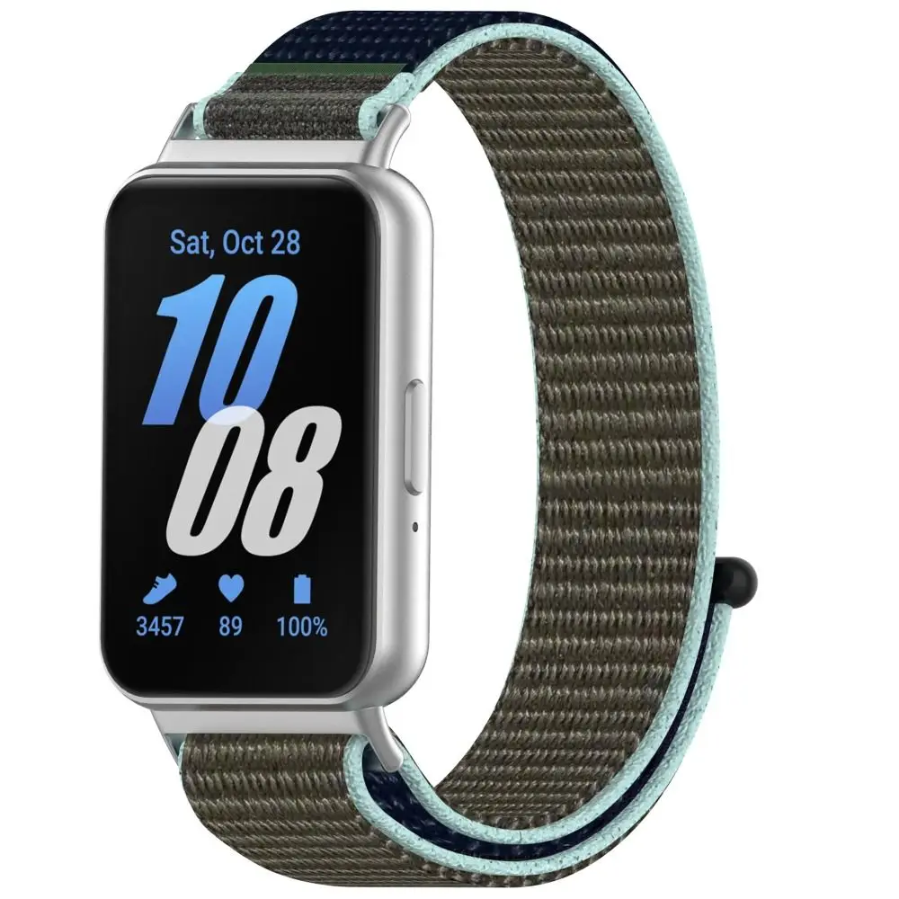 Replacement Nylon Loop Strap Soft Adjustable Braided Bracelet Nylon Smart Watch Watchband for Samsung Galaxy Fit3