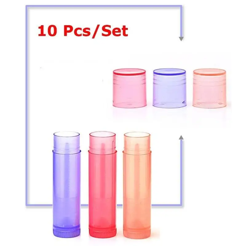 10 Pcs/lot 5g 5ml Lipstick Tube Lip Balm Containers Empty Cosmetic Containers Lotion Container Glue