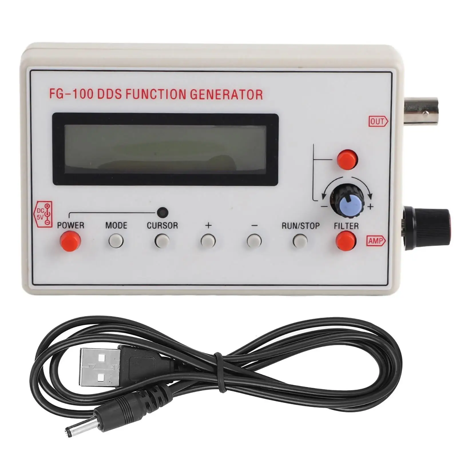 

DDS Function Generator Module Frequency Counter 1HZ 500KHz Sine Square Sawtooth Waveform