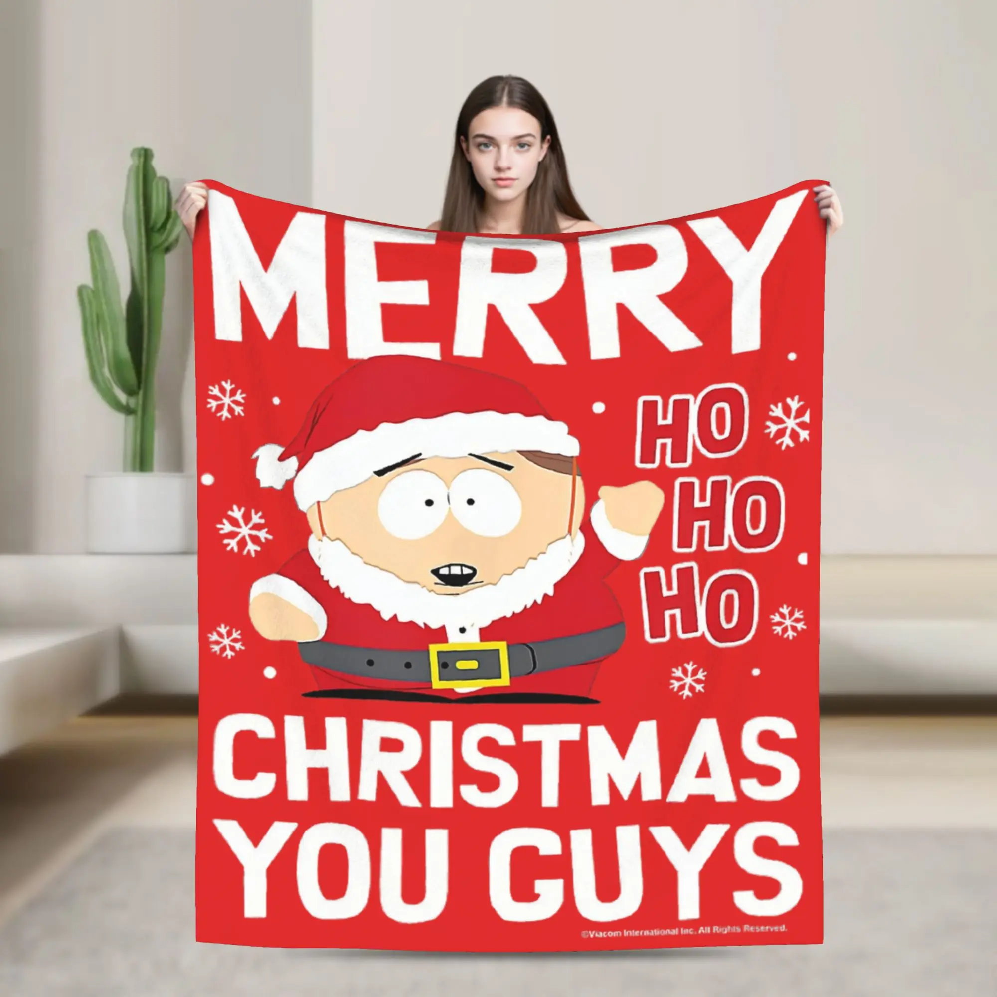 

Мультяшные рождественские южные парки, одеяла Cartman, флисовые осенние многофункциональные теплые пледы для дома, путешествий, покрывало