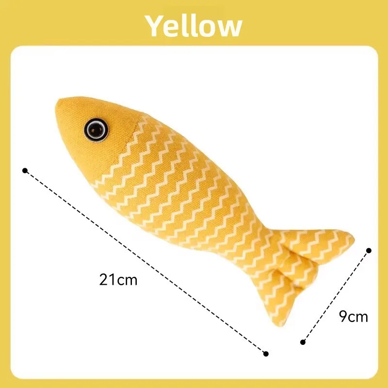 Catnip Cat Toys Fish-Shaped Toys Self-Entertainment and Entertainment Devices Cat Teasers Kitten Teeth-Cleansing Pet Supplies
