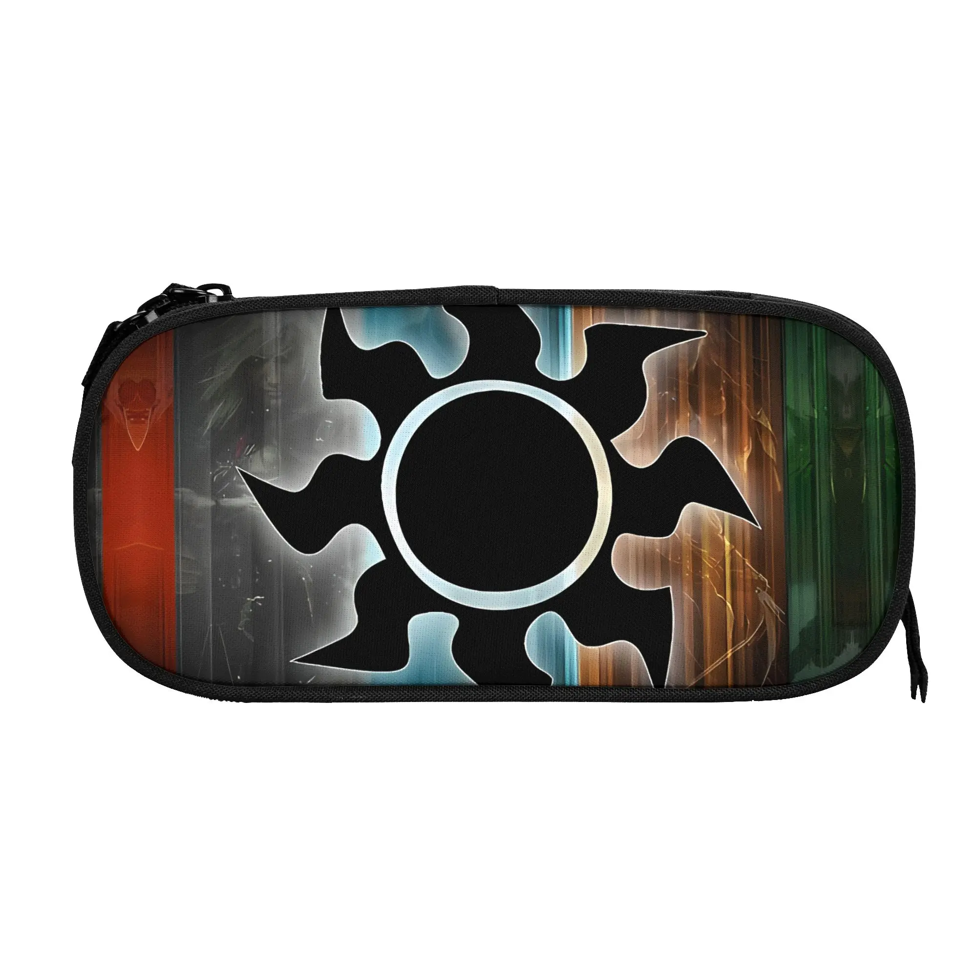 1 Piece Stylish Colorful Circular Totems Pencil Case Girls Pen Bag MTG Office Pencil Pouch
