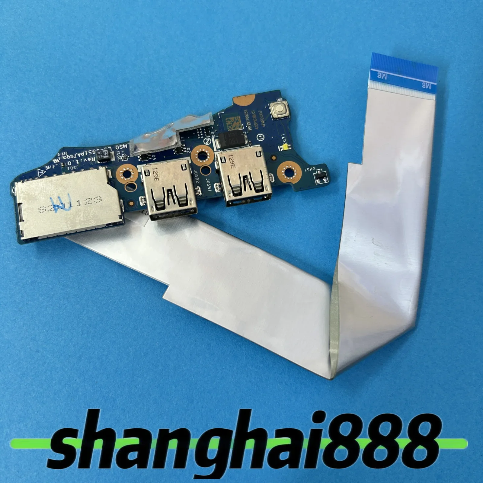 5C51B39801 For Lenovo Ideapad 5 14ITL05 Power Button USB Board With CABLE LS-J551P