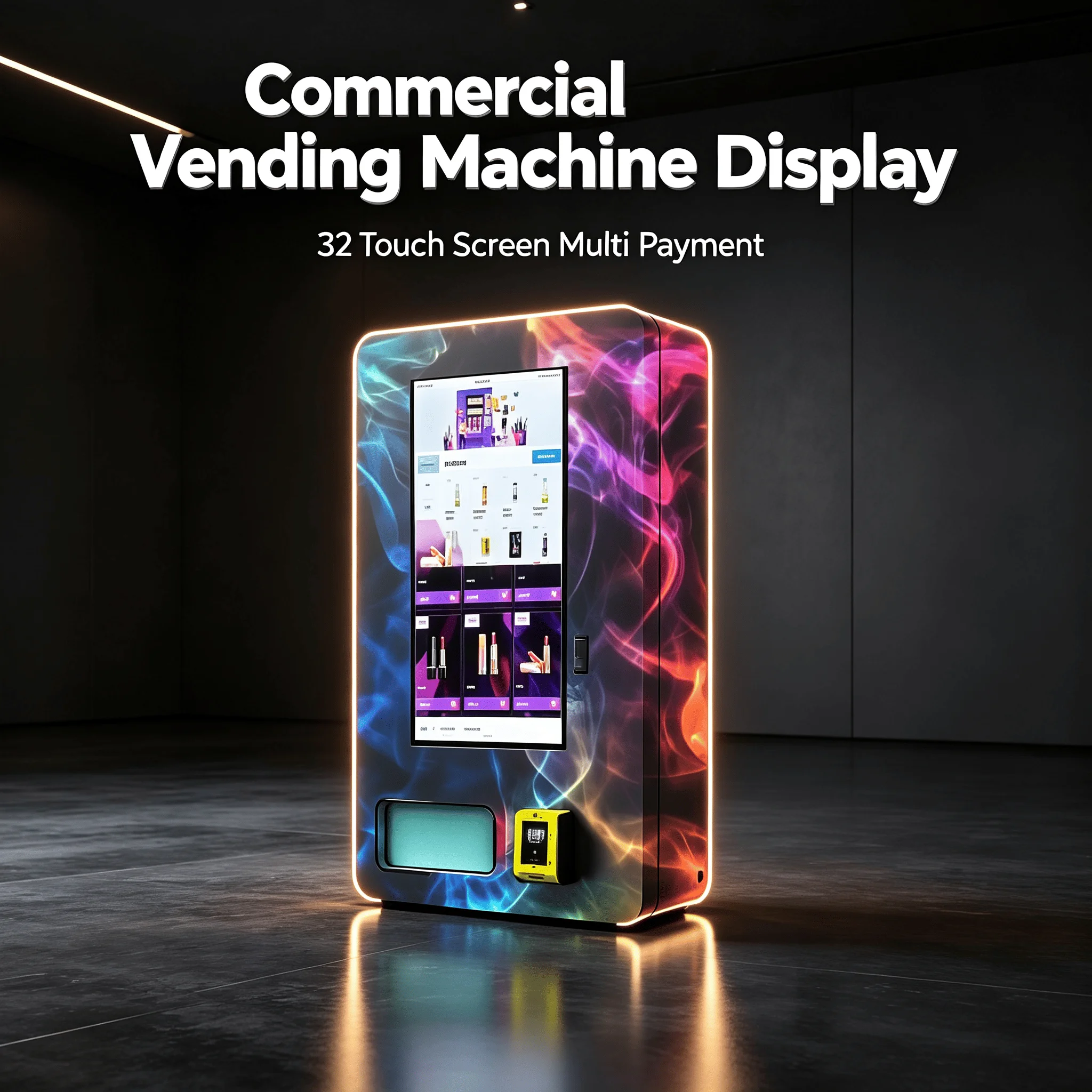 Wall Dispensing Kiosk 32 Inch Touchscreen Cashless Vending Equipment for Resort Indoor Merchandise Cloud-Based Customized