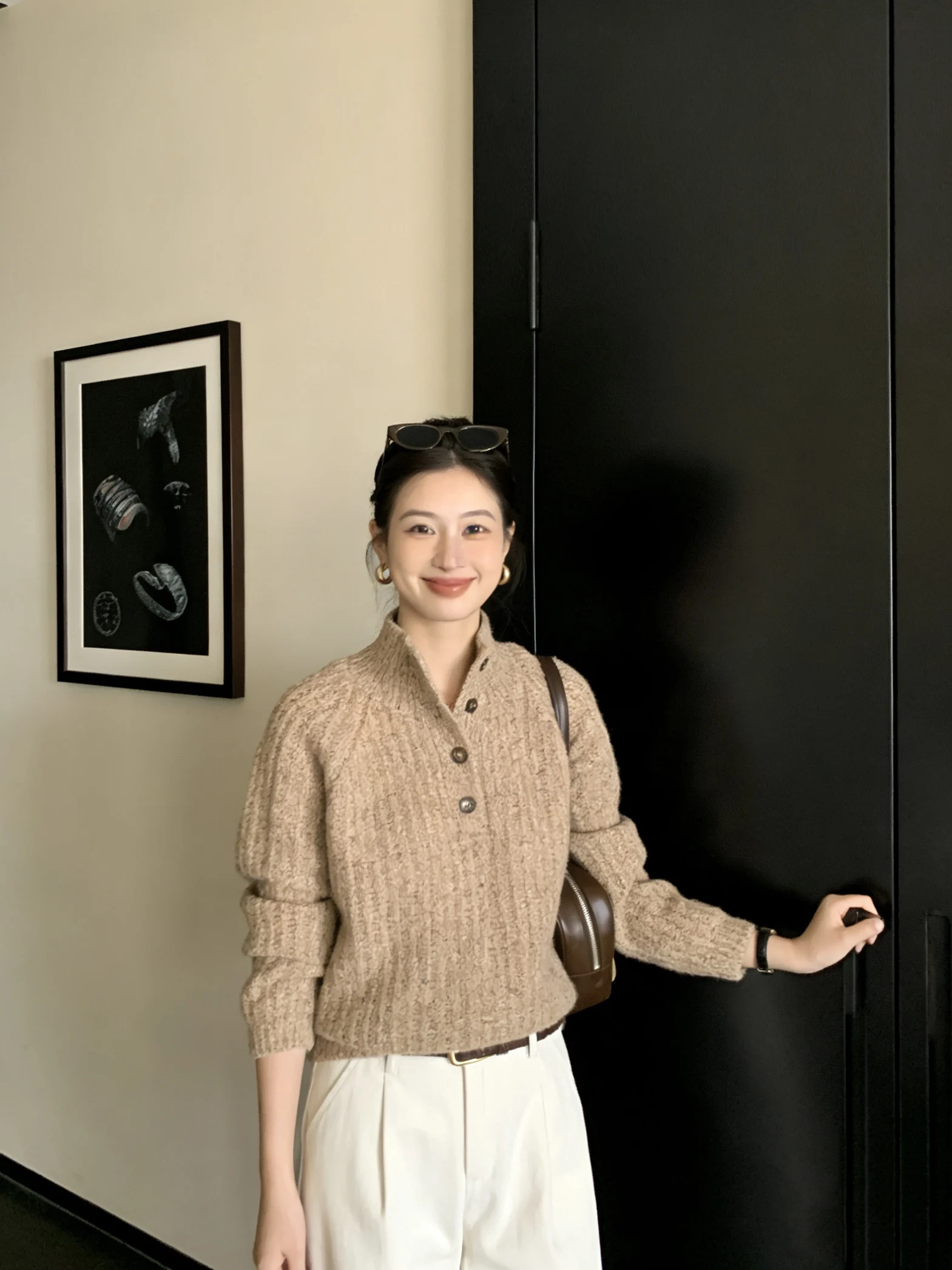 

Korean Sle Soft Cozy Women's Knitted Sweater f Open Collar Inner Wear Faionable Lazy Match All Super Cute Spring Sweater