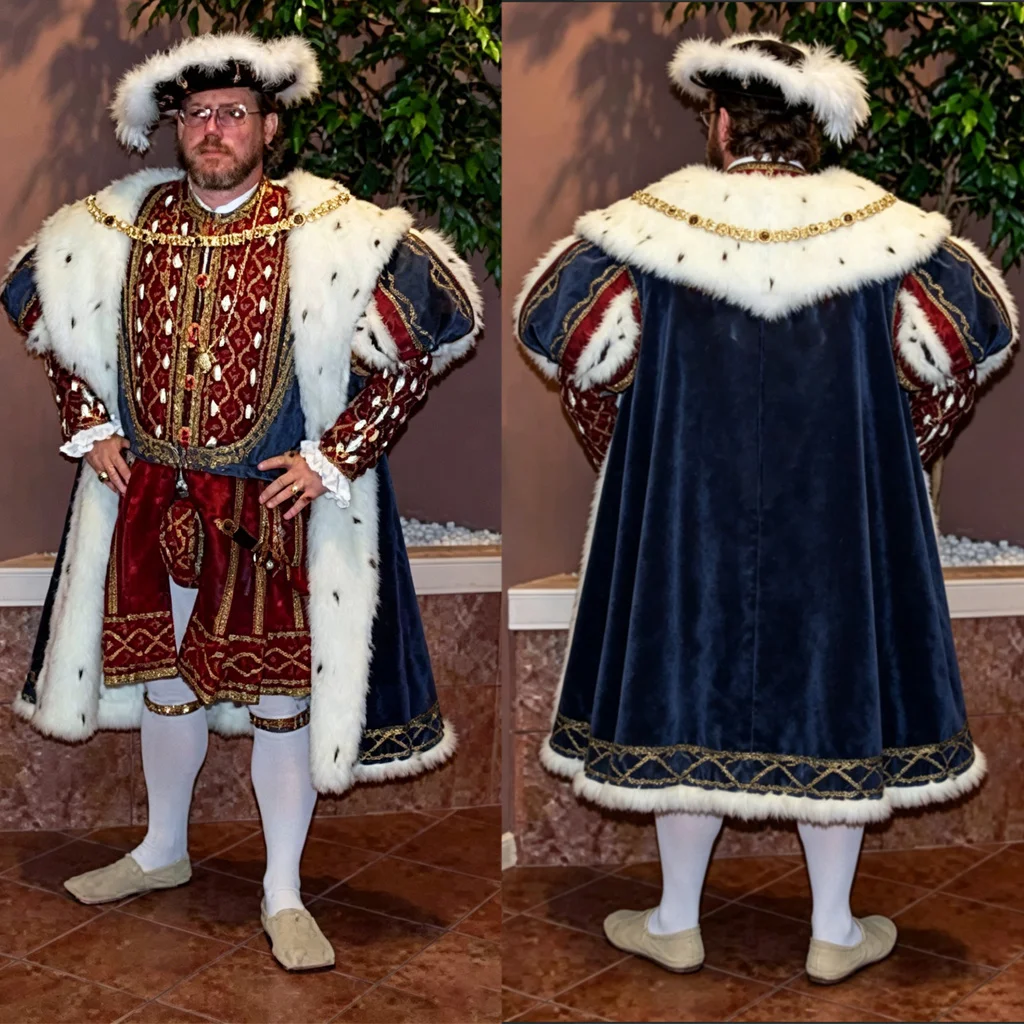 Tudor Elizabethanisches Herrenkostüm Königlicher Hofadel Historisches König-Henry-VIII-Kostüm Renaissance Adelsmann-Anzug Maßanfertigung