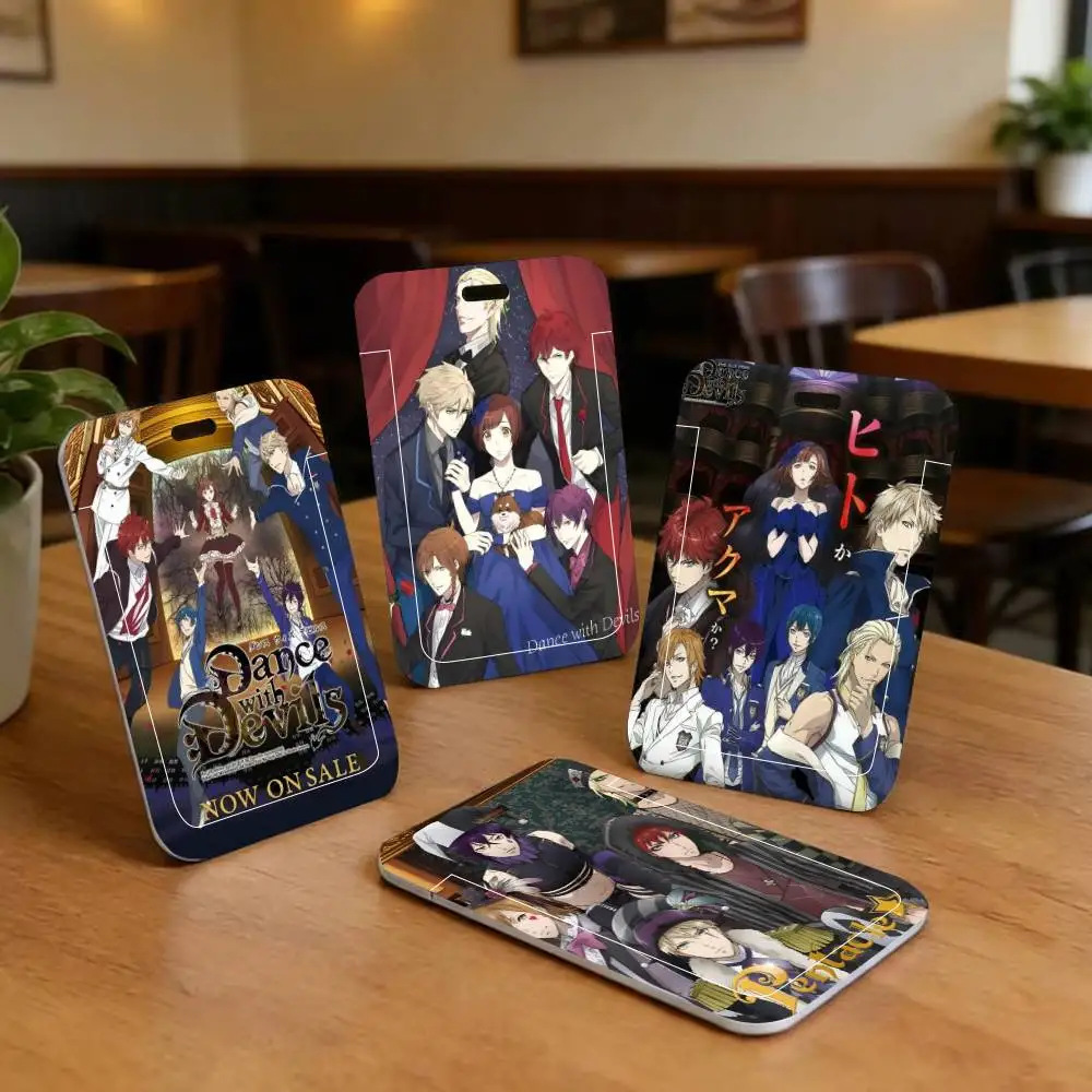 Anime D-Dance With Devils ID Card Holder Neck Strap Pendant Door Badge Holder Lanyards Keychain Work Credential Case Gift