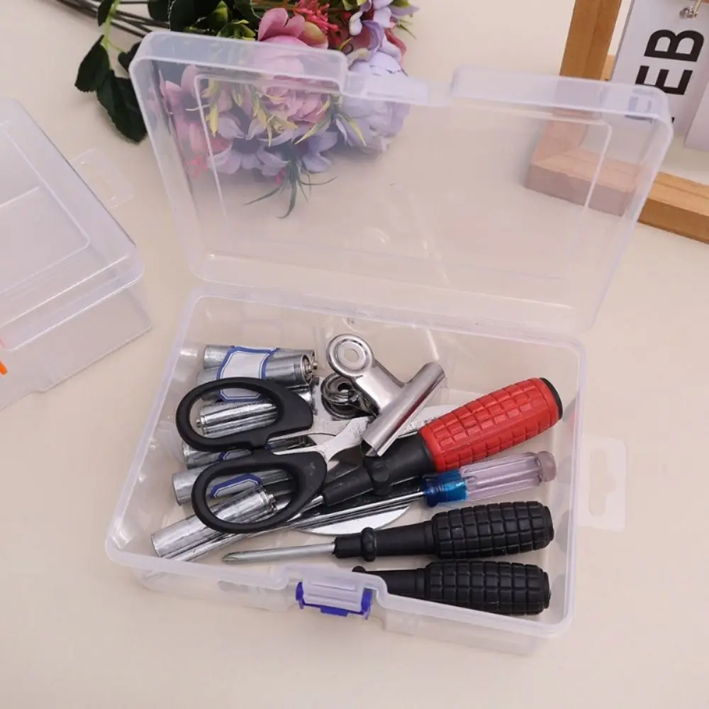 1Pcs Component Tools Jewelry Display Box Transparent Large Capacity Plastic Container Storage Box Dustproof Screw Sewing Cases