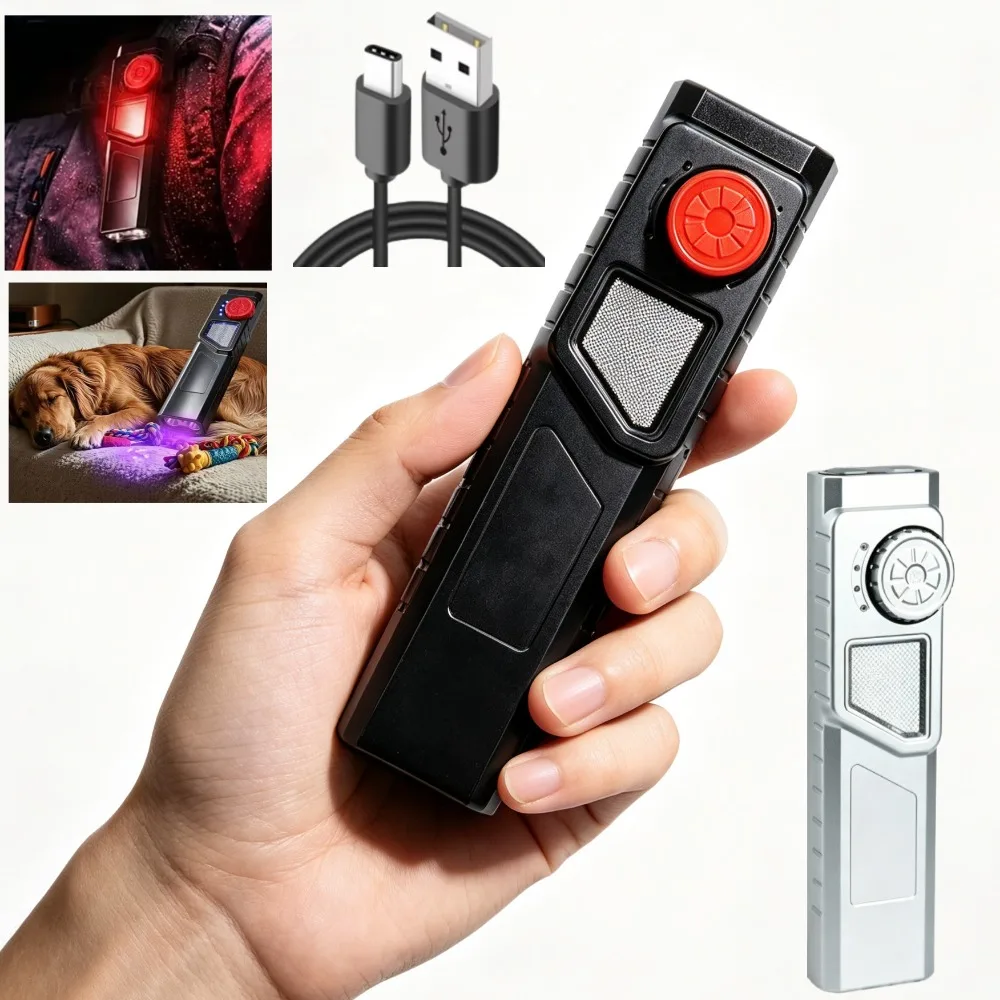 Magnetic Charging Flashlight with Back Clip Rotary Dimming Super Bright Lighting for Outdoor Work Emergency Warning Light