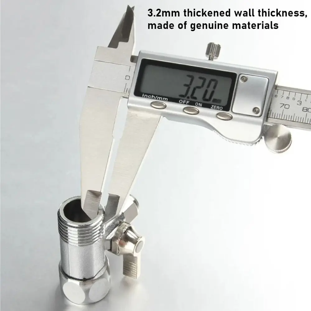 Brass Quick Insert Three Way Valve Alloy Leak Resistant Angle Valve Adapter Stainless Steel Easy Install Three Way Ball Valve