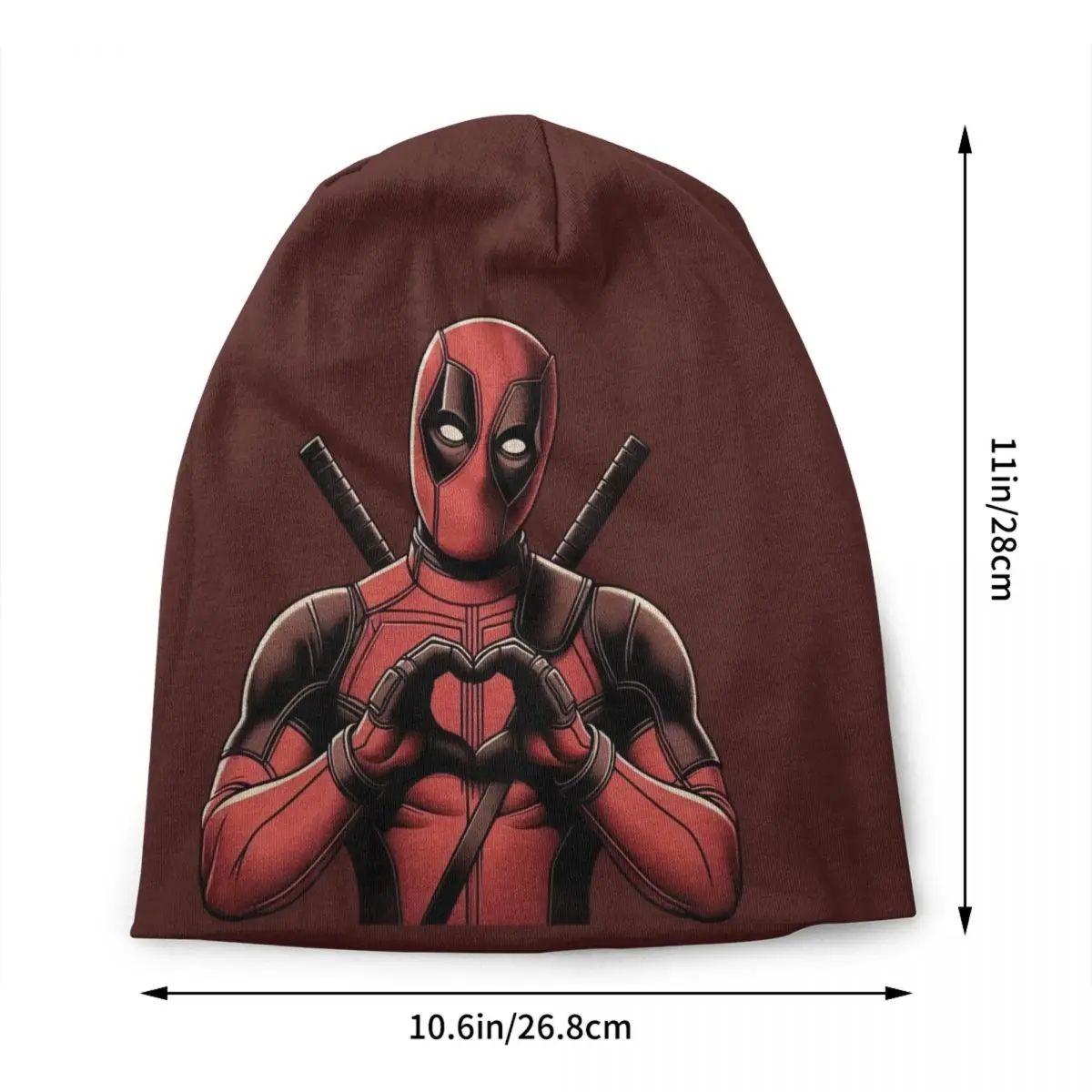 Custom Deadpool Heart Love Bonnet Hat Knit Hat Men Women Fashion Unisex Warm Winter Skullies Beanies Caps